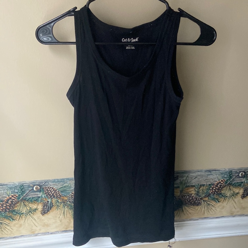 Cat & Jack black tank top, size L